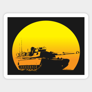 M1 Abrahms Sunset Sticker